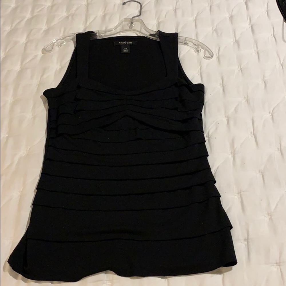 Cute black dressy top with ruffles